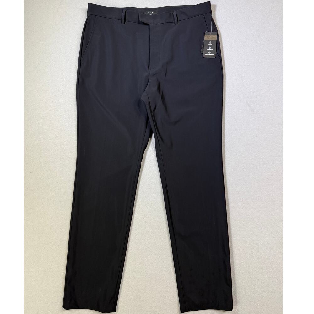 Alfani Men's Slim-Fit Stretch Solid Suit Pants black 36X32 $135